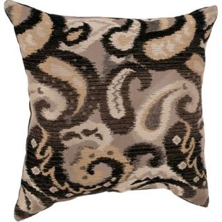 Better Homes and Gardens Chenille Paisley Decorative Pillow, Black/Gold