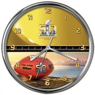 Super Bowl 50 Chrome Clock   12"   7966894