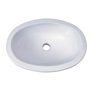 Barclay Lily White Undermount Oval Bathroom Sink