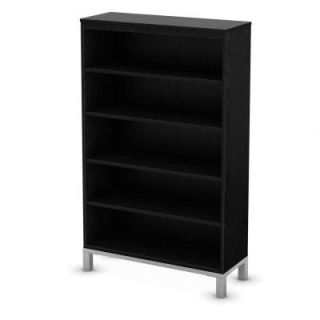 South Shore Furniture Flexible 5 Shelf Bookcase in Black Oak 3347768
