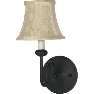 Vanguard 14.75 in W 1 Light Textured Black Arm Hardwired Wall Sconce