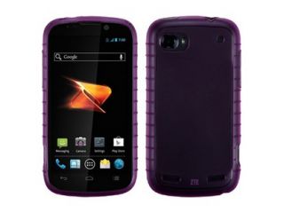 Purple Line Texture Design TPU Plastic Gummy Skin Phone Case for ZTE Warp Sequent N861