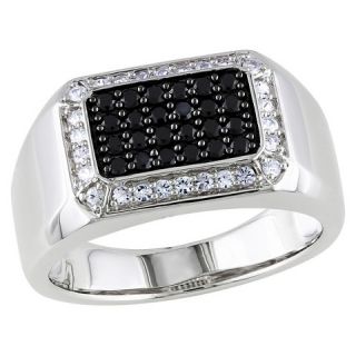 Mens Allura .61 CT. T.W. Black Spinel and .26 CT. T.W. Created White