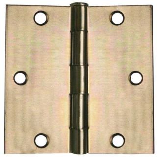 Global Door Controls 3 in. x 3 in. Zinc Plain Bearing Steel Hinge (Set of 2) CP3030 ZC M