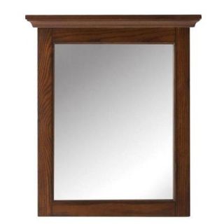 Home Decorators Collection Marlo 30 in. H x 26 in. W Dark Walnut Framed Mirror 1595000890