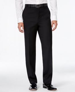 Calvin Klein Black Solid Slim Fit Tuxedo Pant   Suits & Suit Separates
