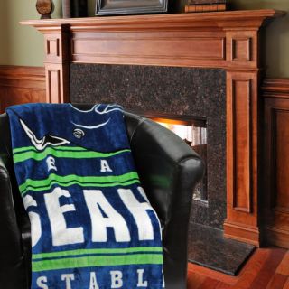 Seattle Seahawks 60 x 80 Stacked Silk Touch Plush Blanket