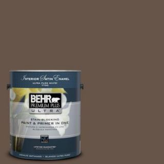 BEHR Premium Plus Ultra 1 gal. #BXC 79 Center Earth Satin Enamel Interior Paint 775301