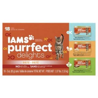 Iams Purrfect Delights 18 Can Variety Pack Canned Cat Food, 3 oz