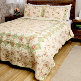 Greenland Home Fashions Bliss 3 piece Quilt Set   10739869  