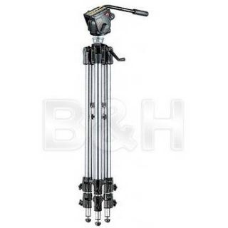 Manfrotto 3058 Tripod Legs (Chrome) with 3433 (501) Fluid Head