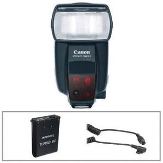 Canon 580EX II Speedlite TTL Flash w/Turbo SC Battery, Charger