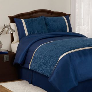 Lush Decor Royal Blue Animal Plush 3 piece Twin size Comforter Set