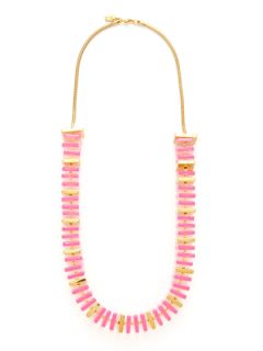 Long Pink & Gold Square Bead Necklace by kate spade new york