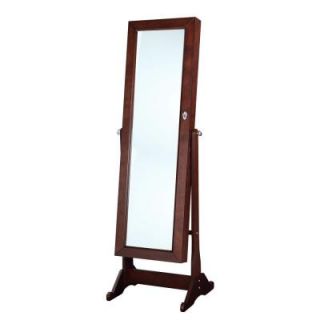 Linon Home Decor Ruby 60.24 in. x 19.69 in. Cheval Cherry Framed Mirror 556044CHY01U