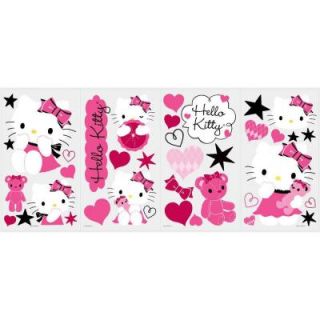 10 in. x 18 in. Hello Kitty   Couture 38  Piece Peel and Stick Wall Decals RMK2015SCS