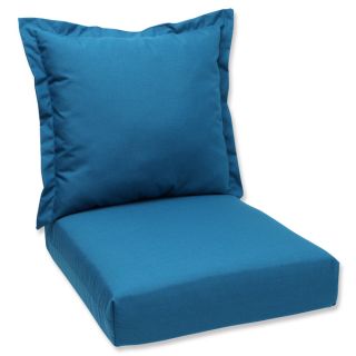 Pillow Perfect Deep Seating Cushion and Back Pillow with Trax Salt