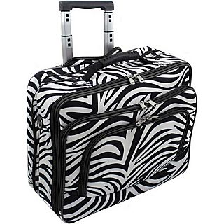 World Traveler Zebra Rolling 17 Laptop Case