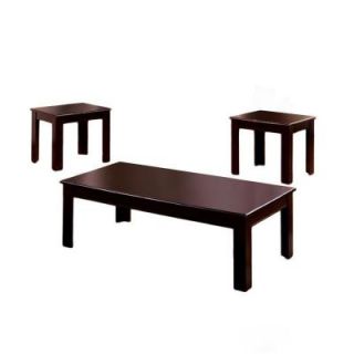 Furniture of America Town Square 3 Piece Table Set in Espresso CM4168 3PK