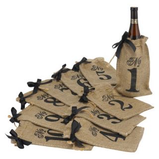 Burlap Bag Wedding Table Numbers (1 10)