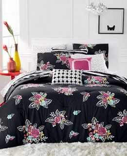 Martha Stewart Whim Collection, Night Blooms 5 Pc Comforter Set   Bed