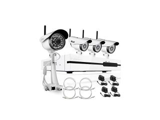 LaView LV KNT0404B1 Professional 4 Channel HD IP Security System w/ 4 x 720P IP Bullet Camera & 4 Port PoE Switch