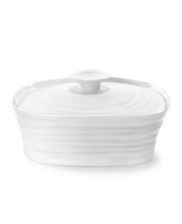 Portmeirion Sophie Conran White Covered Butter Dish, 6 X 4.75