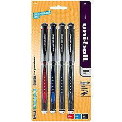 uni ball 207 Impact Gel Pens Bold Point 1.0 mm Assorted Barrels Assorted Ink Colors Pack Of 4
