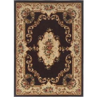 Tayse Rugs Laguna Charcoal 7 ft. 6 in. x 9 ft. 10 in. Traditional Area Rug 4613  Charcoal  8x10