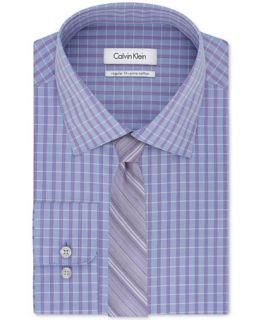Calvin Klein Blue Horizon Check Dress Shirt & Lilac Horizon Degrade