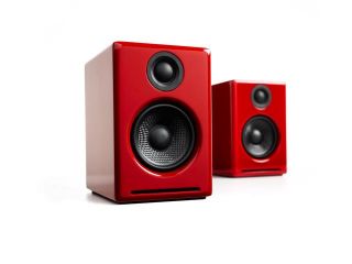 Audioengine A2+ Limited Edition Premium Powered Desktop Speakers   Pair (Red)