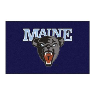 FANMATS University Of Maine Multicolor Rectangular Indoor Machine Made Sports Throw Rug (Common 1 1/2 x 2 1/2; Actual 19 in W x 30 in L x 0 ft Dia)