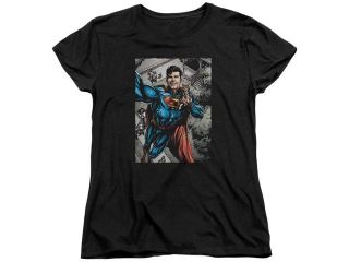Superman Super Selfie Womens Short Sleeve Shirt