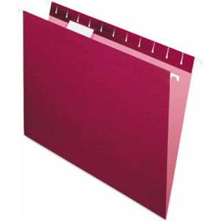 Pendaflex Hanging File Folders, 1/5" Tab, Letter, Burgundy, 25/Box