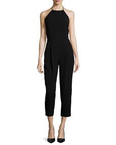 Elizabeth and James Jagger Halter Neck Jumpsuit, Black