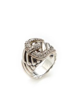 Pave Diamond Buckle Ring by Estate Jewelry