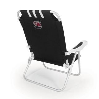 Picnic Time Black NCAA South Carolina Gamecocks Steel Folding Beach Chair