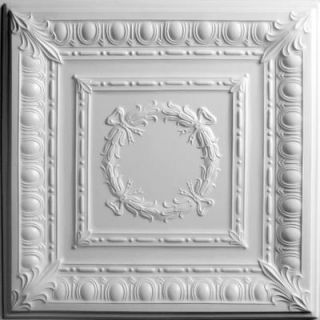 Ceilume Empire White 2 ft. x 2 ft. Lay in or Glue up Ceiling Panel (Case of 6) V3 EMPIRE 22WTO