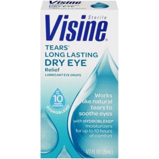 Visine Long Lasting Dry Eye Relief Lubricant Eye Drops, .5 oz