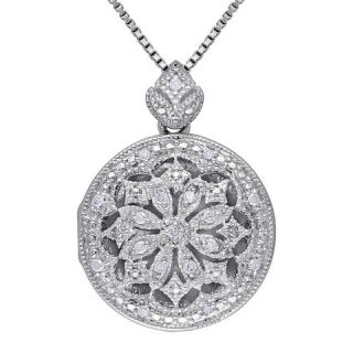 Allura 1/10 CT. T.W. Diamond Pave Set Pendant Necklace in Sterling