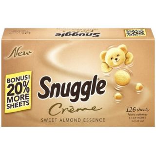 Snuggle Creme Sweet Almond Essence Fabric Softener Dryer Sheets, 126 ct