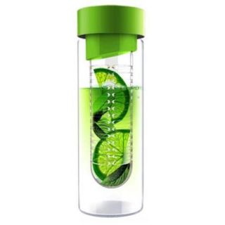 Ad N Art SWG11 GREEN/GREEN Flavour It Glass Water Bottle Fruit Infuser in Green