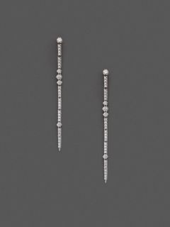 Diamond Long Linear Drop Earrings by A. Link