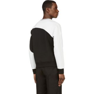 Kenzo Black & Grey Colorblocked Crewneck Sweatshirt