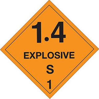 Tape Logic™ 1.4 Explosive S 1 D.O.T. Hazard Label, 4 x 4