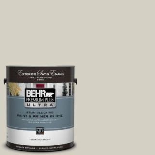 BEHR Premium Plus Ultra 1 Gal. #UL190 10 Clay Beige Satin Enamel Exterior Paint 985001