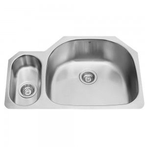 VIGO Industries VG3321R Kitchen Sink, 32" Undermount 18 Gauge Double Bowl   Stainless Steel