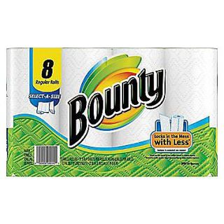 Bounty Select A Size™ Paper Towels, White, 8 Regular Rolls (PGC 88187/81531)