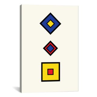 Modern Square Composition Graphic Art on Canvas