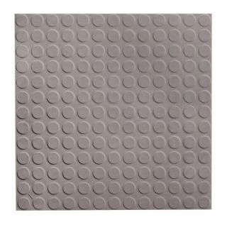 ROPPE Low Profile Circular Design Slate 19.69 in. x 19.69 in. Rubber Tile 9923P175